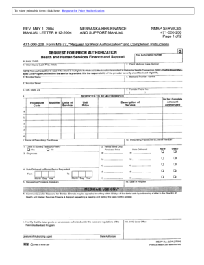 Nebraska Medicaid Prior Authorization Form