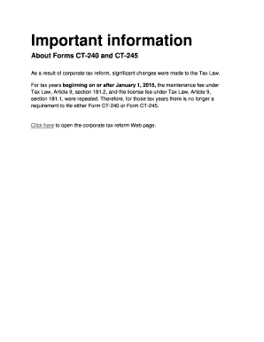 New York State CT-245 Form