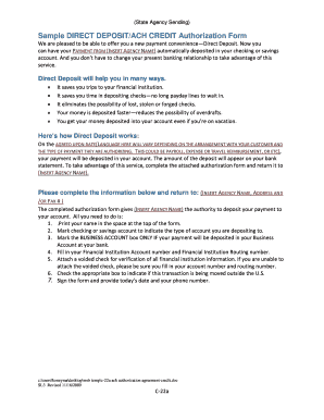 Direct Deposit Authorization Form