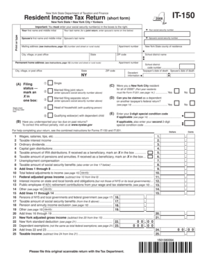 New York State Resident Income Tax Return