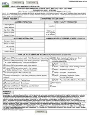 USDA Request for Audit Services Form