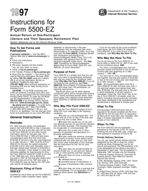 Form 5500-EZ Instructions