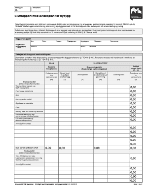 Final Waste Management Report for New Construction