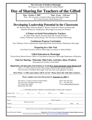 Day of Sharing for Teachers of the Gifted - Mississippi Association ...