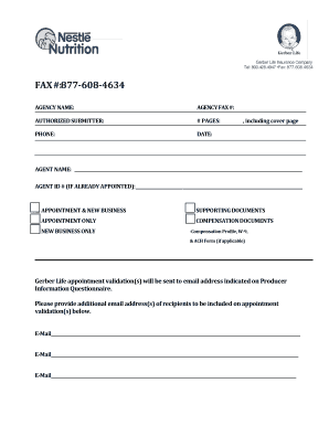 Gerber Life Insurance Producer Information Questionnaire