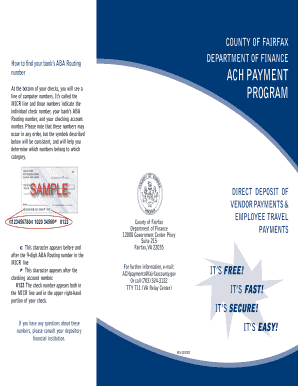 Vendor ACH Payment Agreement