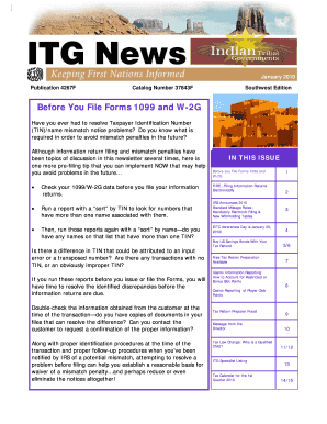 Before You File Forms 1099 and W-2G