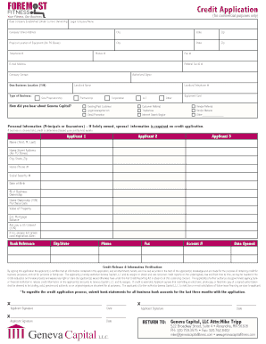 Commercial Credit Application