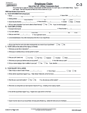 New York Workers' Compensation Claim Form