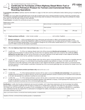 New York FT-1004 Form