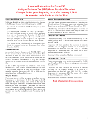 Michigan Business Tax Gross Receipts Worksheet