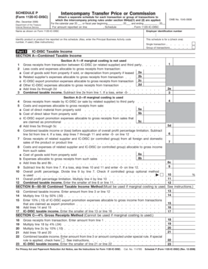 Schedule P Intercompany Transfer Price or Commission