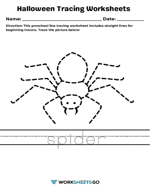 Printable Halloween Line Tracing Worksheets!