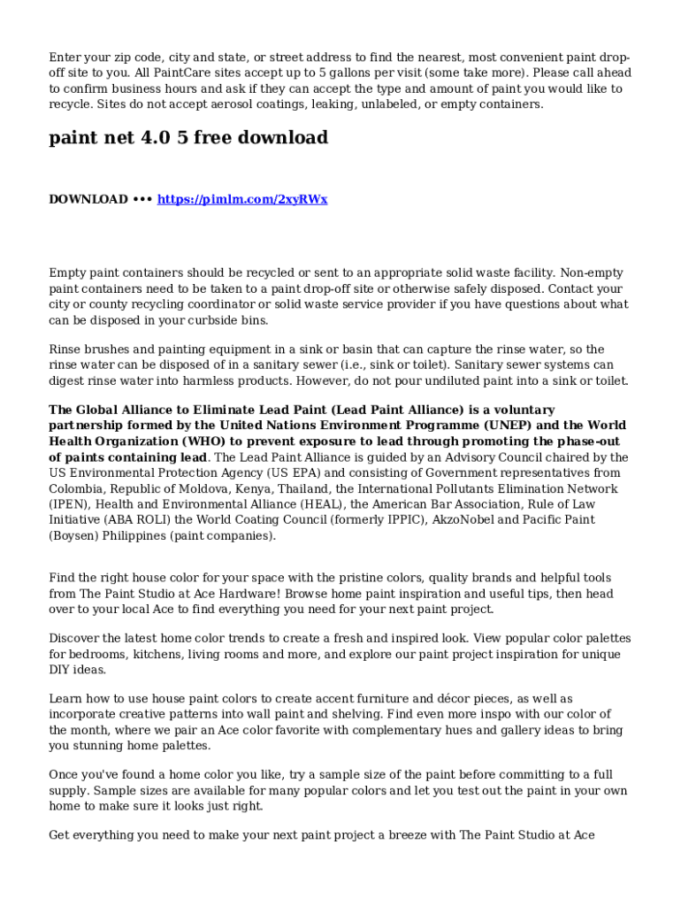 Fillable Online California paint recycling and dropoff locationsPaintCare Fax Email Print