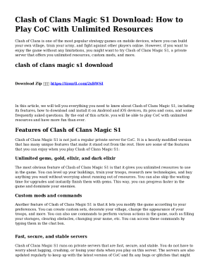 Clash of Clans Magic S1 Mod Apk v16.0.7 (Unlimited coins)