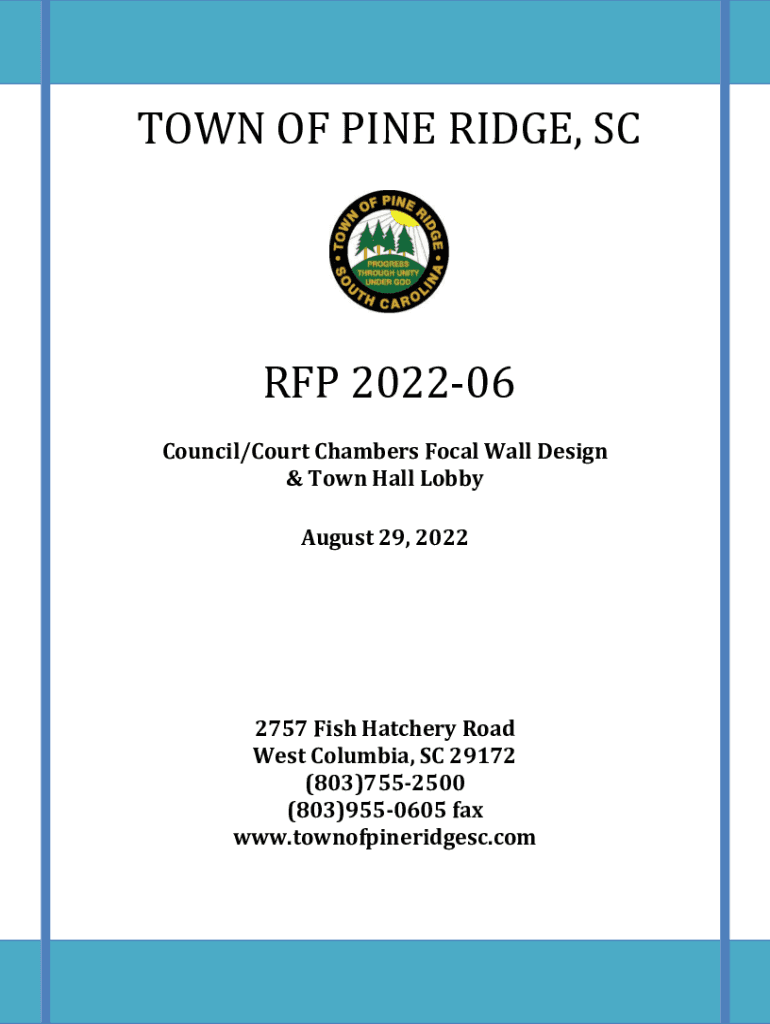 Fillable Online Town of Pine Ridge, South Carolina Fax Email Print