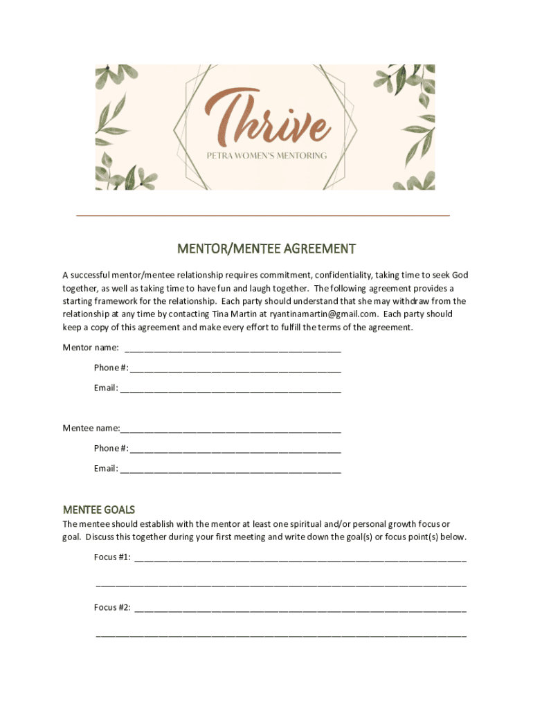 Fillable Online What are the benefits of having a good mentor/mentee ...