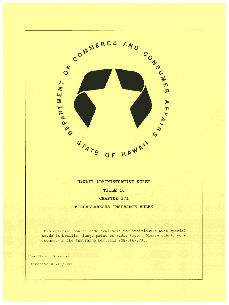 Fillable Online Hawaii Administrative Rules, Subchapter 5, Section 16