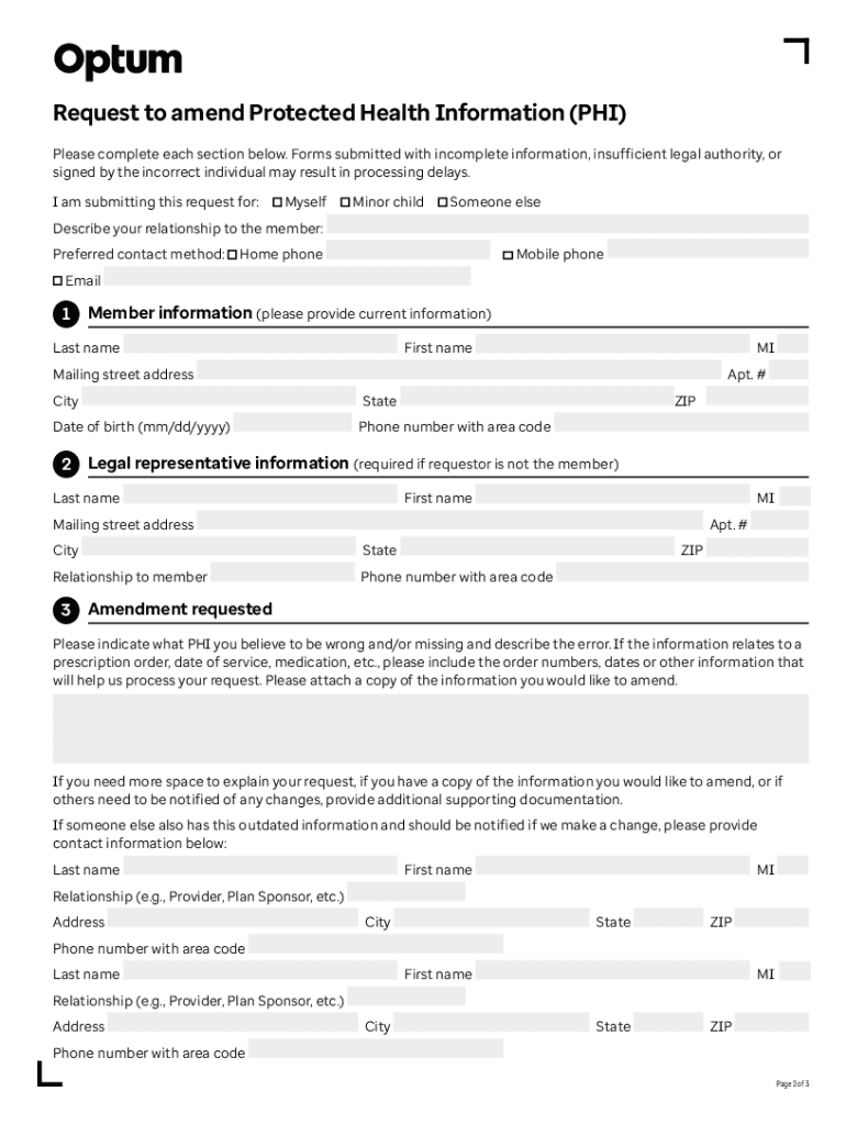 Fillable Online You have a right to change or amend personal