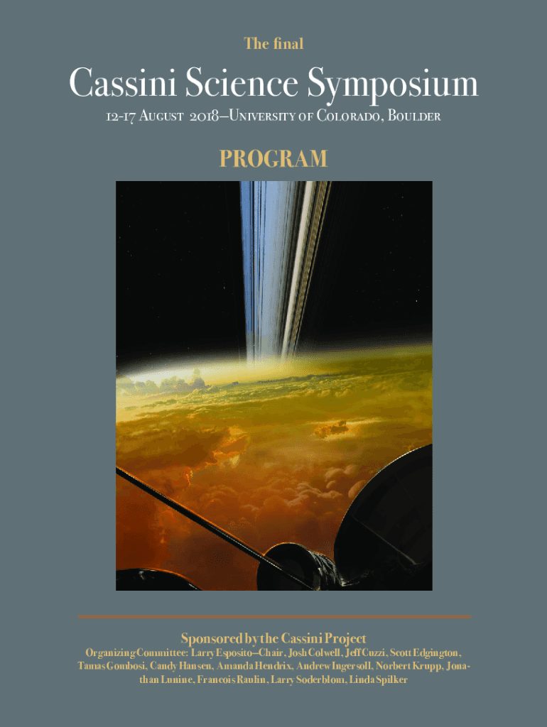 Fillable Online Sponsored by the Cassini Project Fax Email Print ...