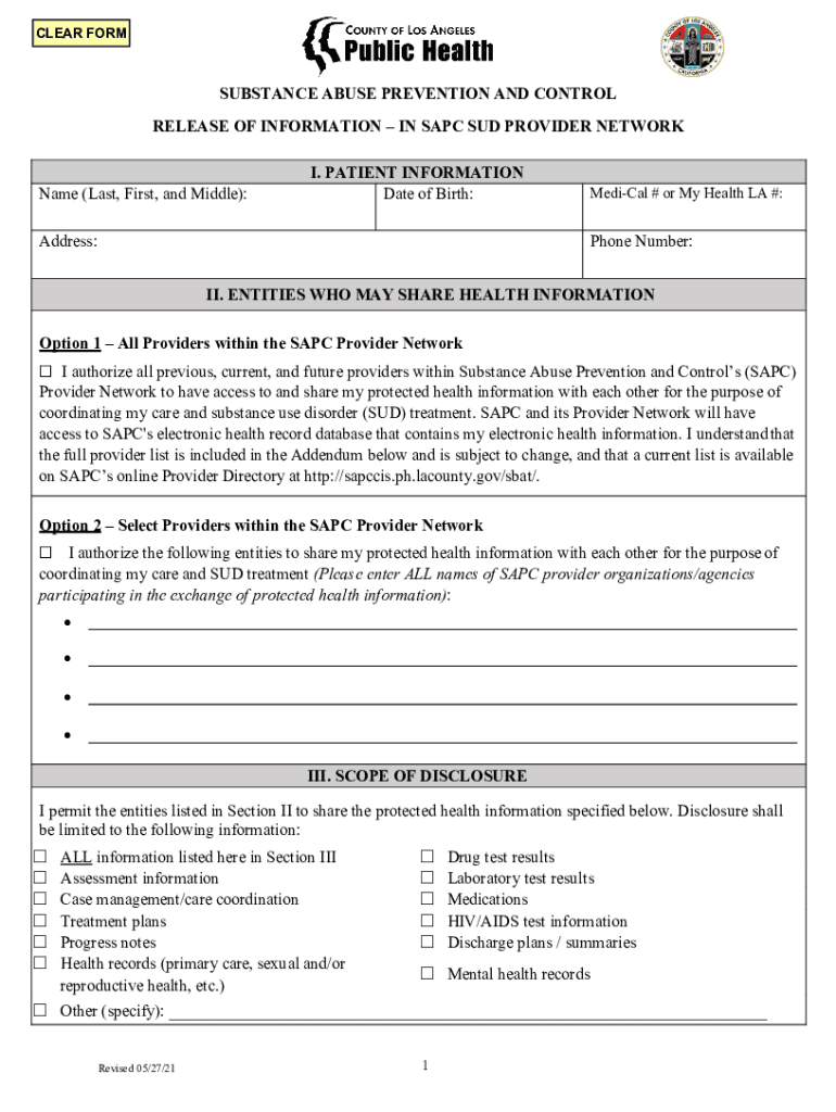 County of Los Angeles, Department of Public Health Preview on Page 1