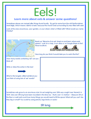 Fillable Online Learn more about eels &amp; answer some questions! Fax ...