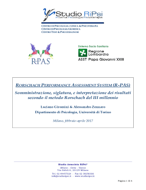 Test di Rorschach evidence based