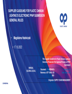 Supplier Guideline for Plastic Omnium Lighting's Electronic PPAP ...