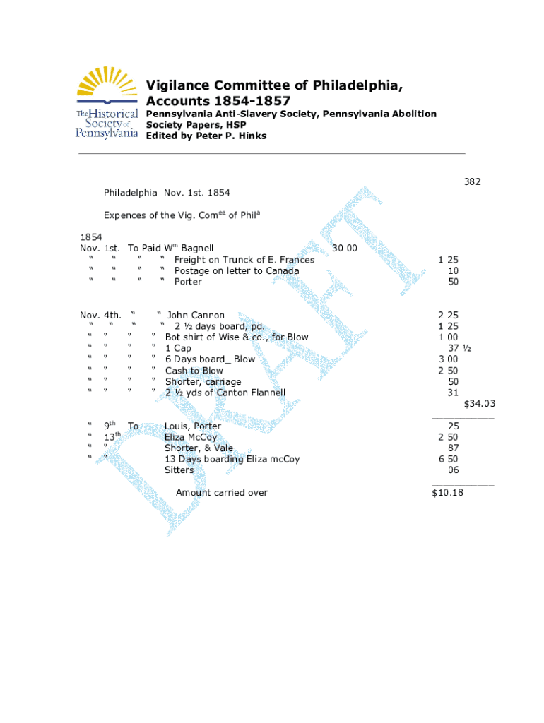 Fillable Online Pennsylvania Abolition Society papers Philadelphia