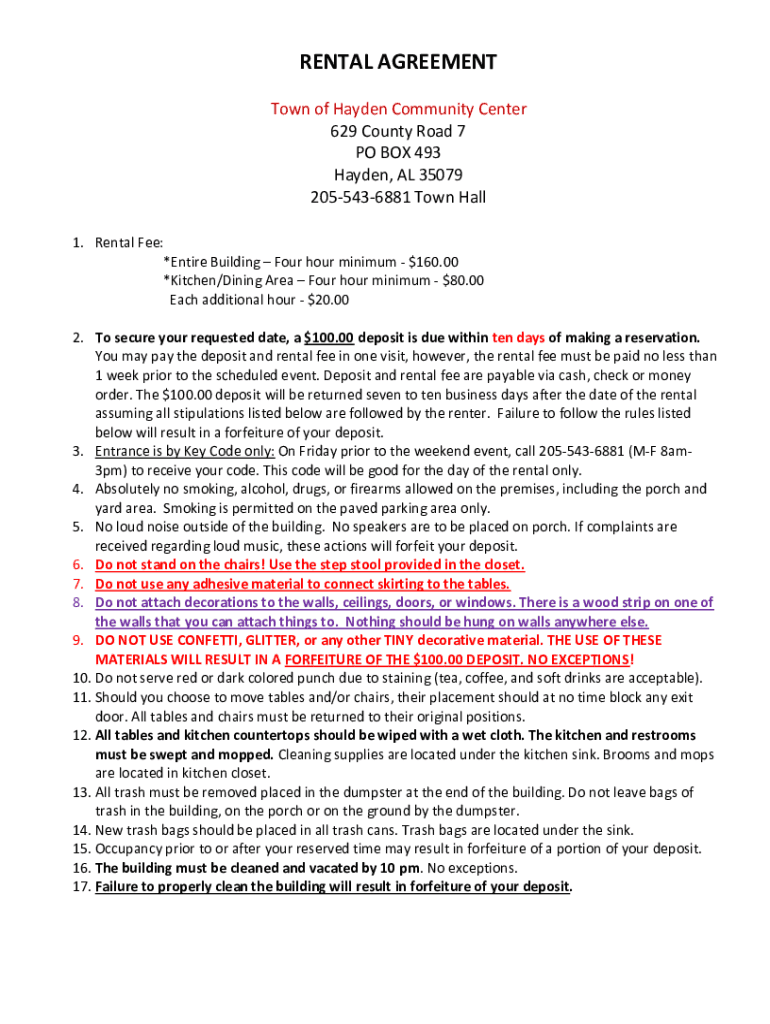 hayden community center Preview on Page 1