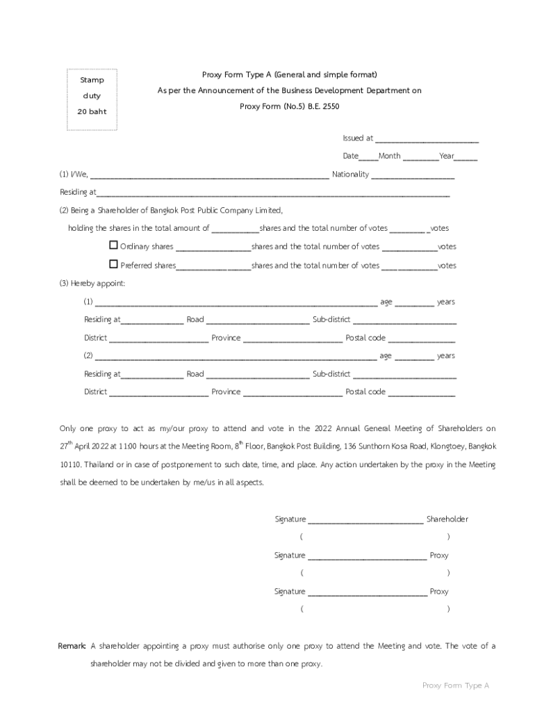 Fillable Online Proxy Form - Fill Out and Sign Printable PDF Template ...
