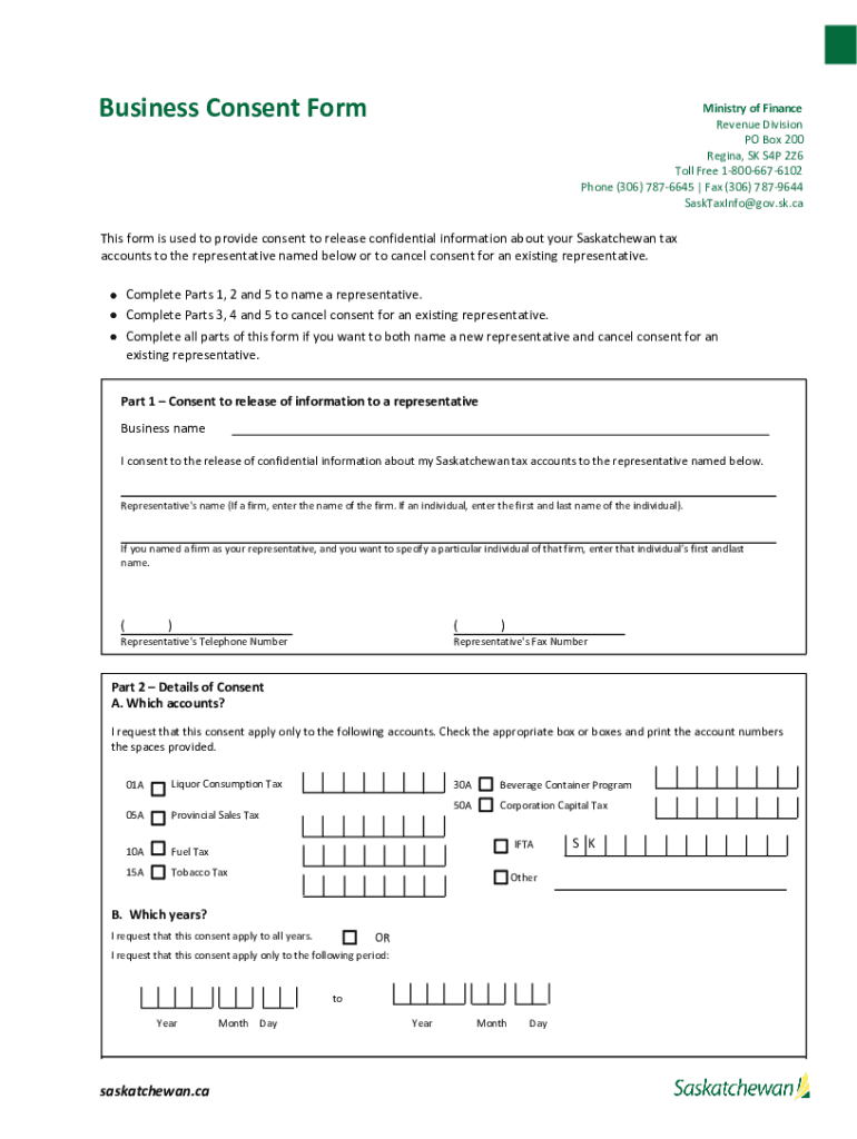 canada revenue business consent Preview on Page 1