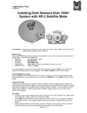 Installing a Dish Network Dish 1000 System with the XR-3 ...