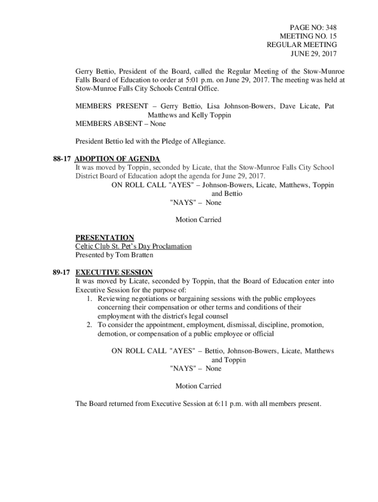 Fillable Online StowMunroe Falls City School District Summit County