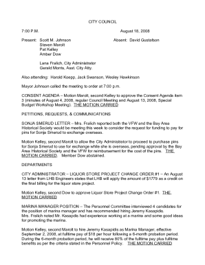 Absent: David Gustafson