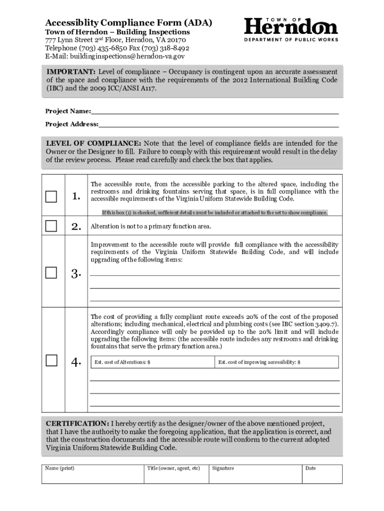 How Do I Schedule An InspectionTown of Herndon, VA Preview on Page 1