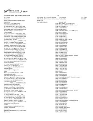 Full portfolio holdings data - Disclose Register