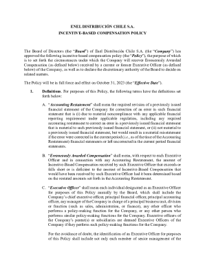 Incentive-based Compensation PolicyEnel Distribucin Chile