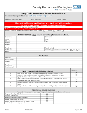 Long Covid Assessment Service Referral Form This referral is also ...