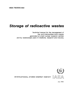 Management of low and intermediate level radioactive wastes ...