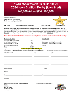 Fillable Online How Did He Do That Gets Win After Iowa Derby Dead-Heat