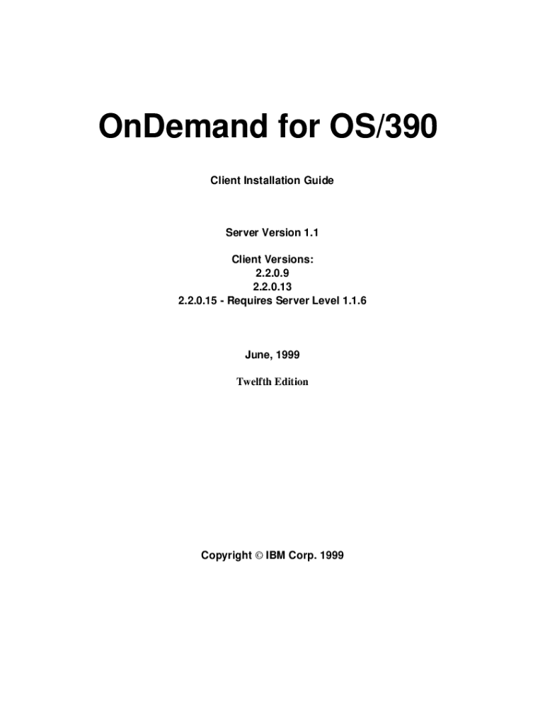 Fillable Online ftpmirror your Update to the OnDemand for OS/390 V2.1 ...