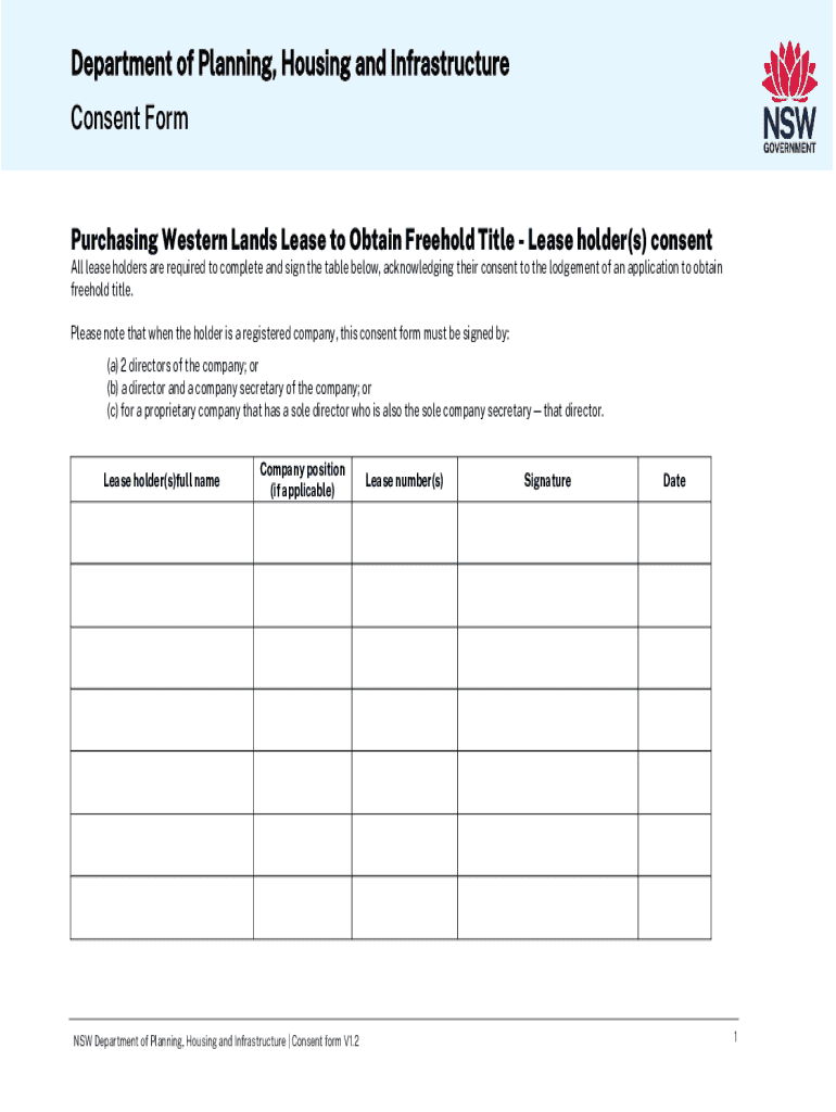 Fillable Online Purchasing Western Lands Lease to obtain Freehold Title