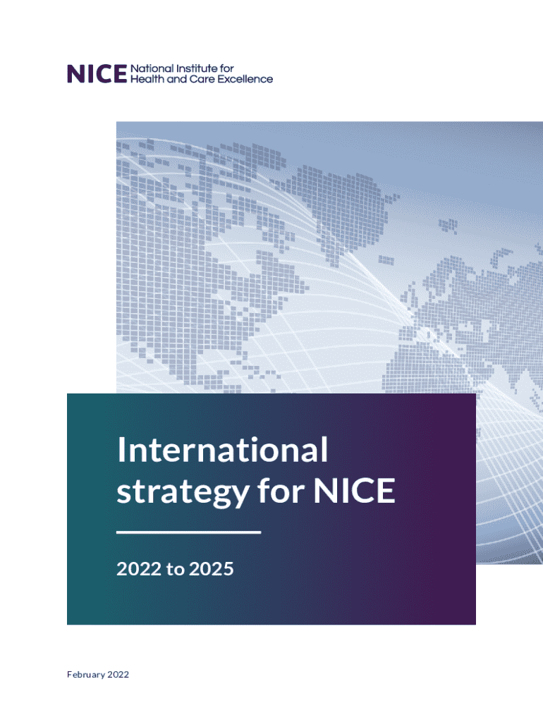 Fillable Online International strategy for NICE Fax Email Print - pdfFiller