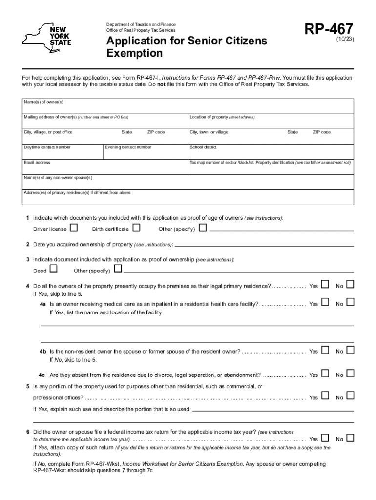 Form RP-467-Rnw:7 18:Renewal Application for Partial Preview on Page 1