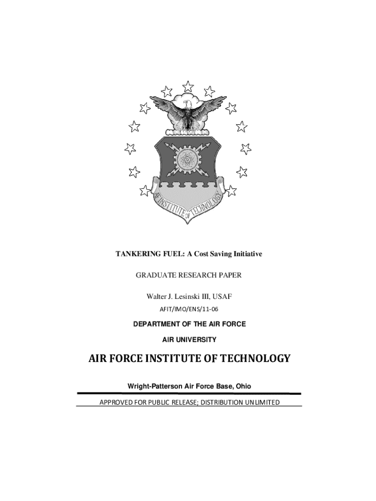 Fillable Online Tankering Fuel on U.S. Air Force Transport Aircraft Fax