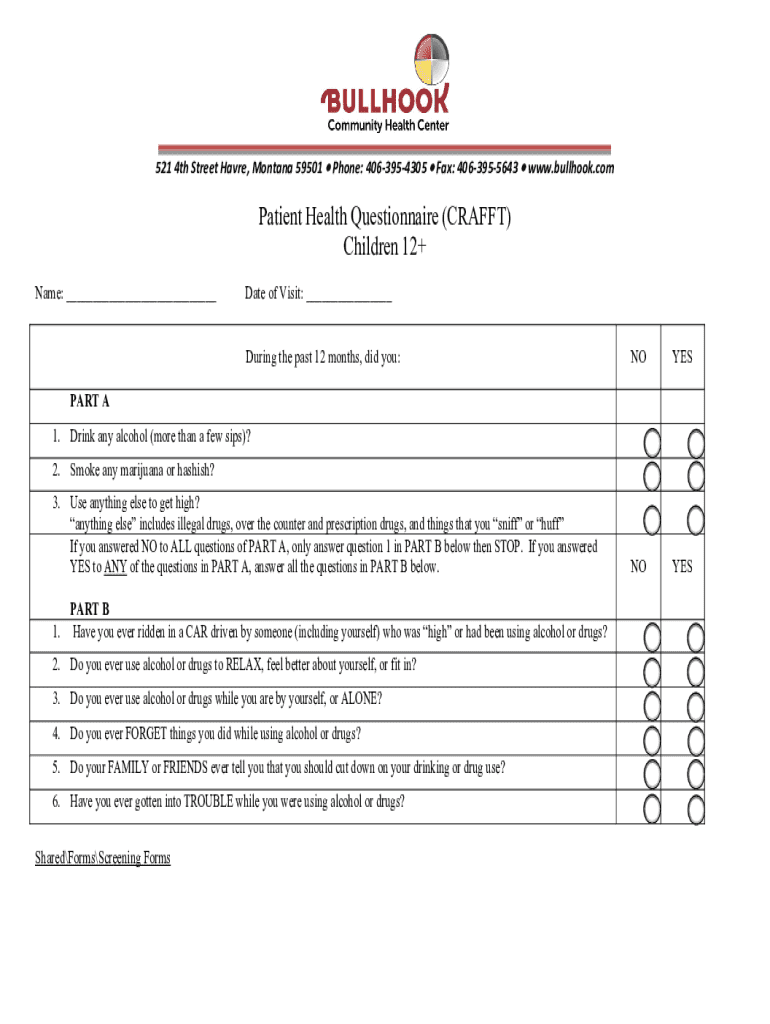 Fillable Online Bullhook Community Health Center IncFoundation 