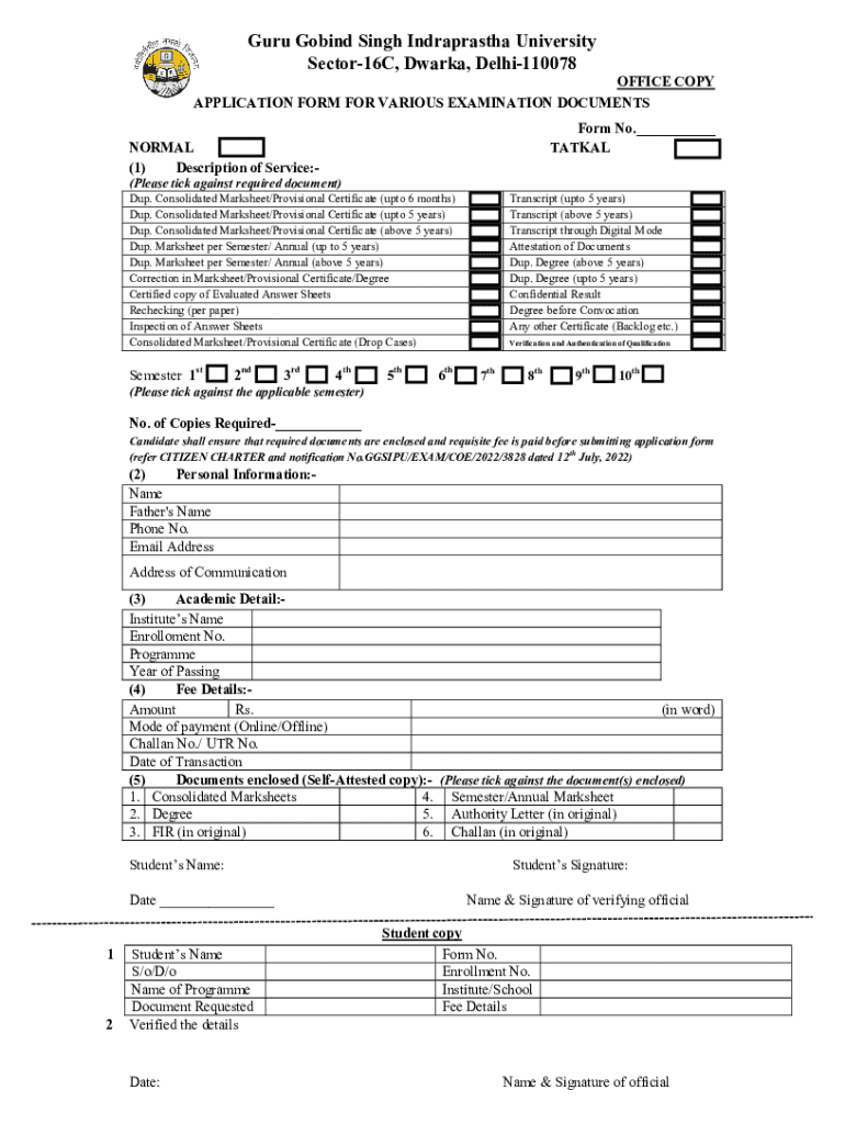 Fillable Online OFFICE COPY APPLICATION FORM FOR VARIOUS ... Fax Email ...