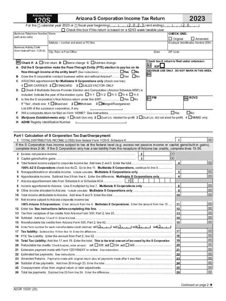 2023 Form 100 California Corporation Franchise or Income Preview on Page 1