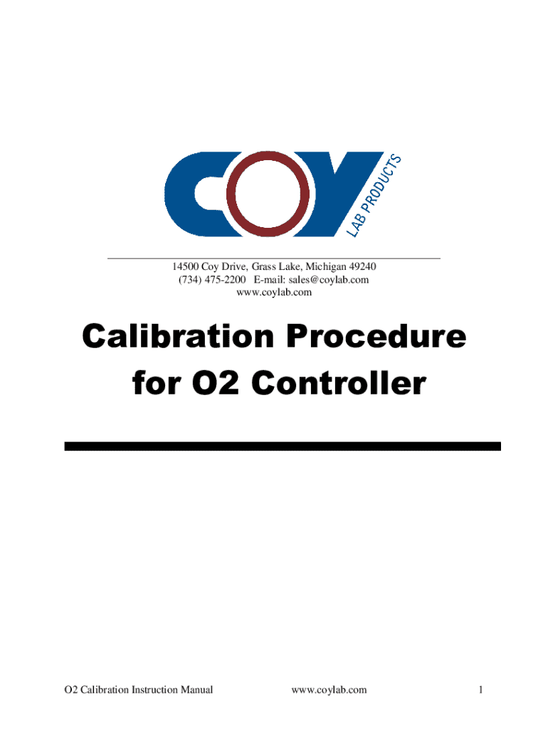 Fillable Online Coy Laboratory ProductsFlexible Solutions. Reliable